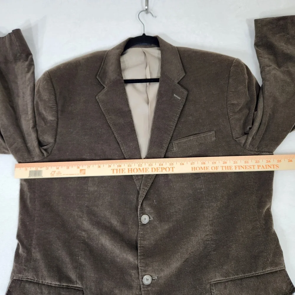 Calvin Klein Mens Brown Corduroy Blazer Sport Coat 48R 100% Cotton 2 Button